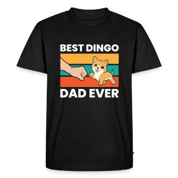 Australian Dingo Dog Papa Meilleur papa Dingo Jamais - T-shirt Premium bio Homme - noir - Devant - Nico (187cm)