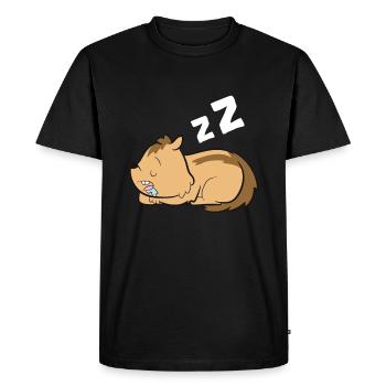 Chipmunk Tired Chipmunk Pajamas - T-shirt Premium bio Homme - noir - Devant - Nico (187cm)
