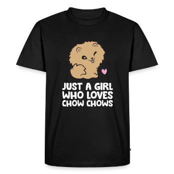 Just a Girl Who Loves Chow Chows - Men's Premium Organic T-Shirt - black - Front - Nico (187cm)