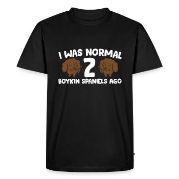 Boykin Spaniel Owner I Was Normal 2 Boykin - Men's Premium Organic T-Shirt - black - Front - Nico (187cm)