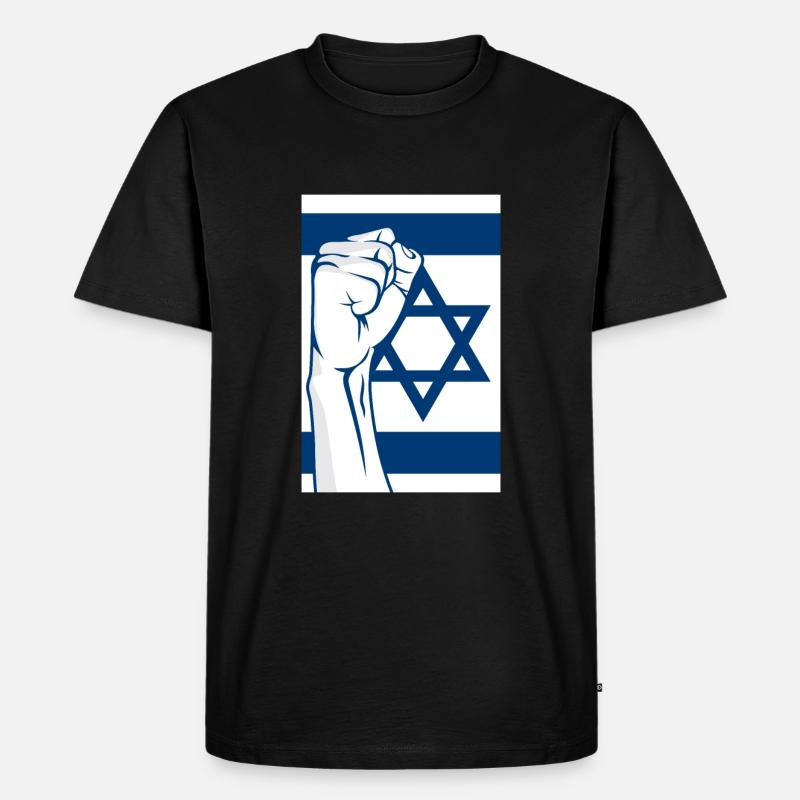 Faust Israel - Männer Premium Bio T-Shirt - Schwarz