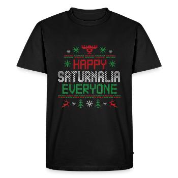 Saturnalia - Männer Premium Bio T-Shirt - Schwarz - Vorne - Nico (187cm)