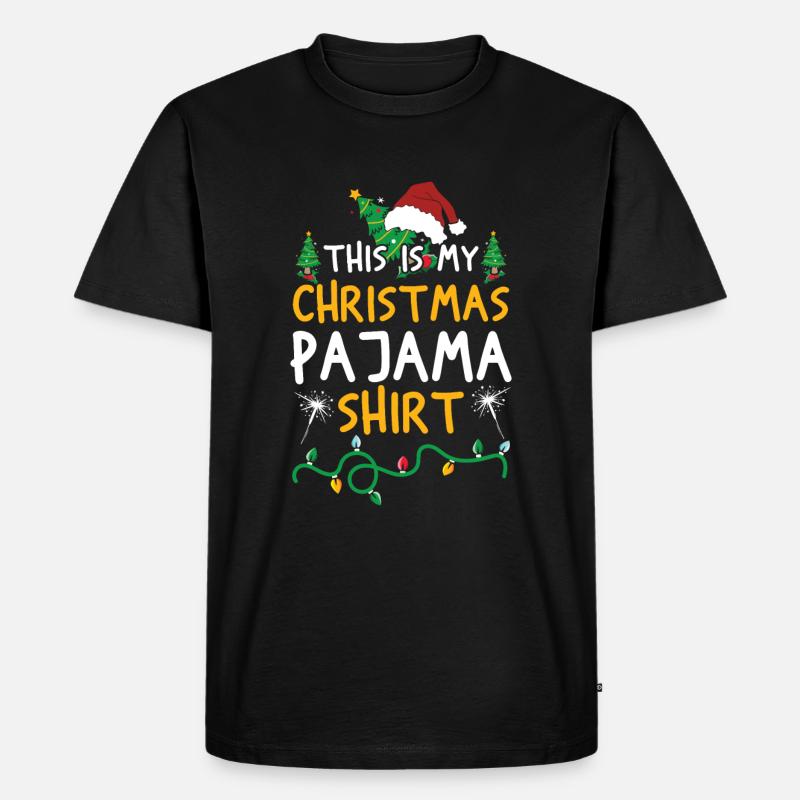 Pyjama Shirt - Männer Premium Bio T-Shirt - Schwarz