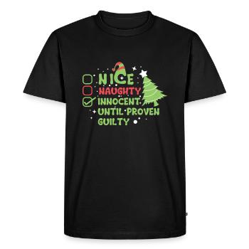 Joyeux Noël - T-shirt Premium bio Homme - noir - Devant - Nico (187cm)