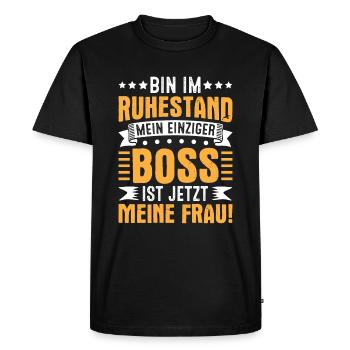 Funny Retirement Farewell Gift - Men's Premium Organic T-Shirt - black - Front - Nico (187cm)