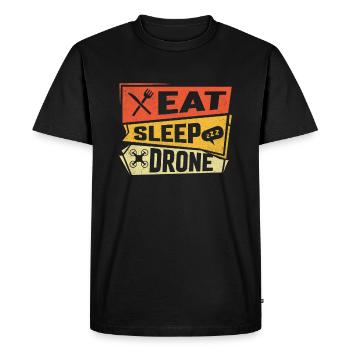 Manger Sommeil Drone - T-shirt Premium bio Homme - noir - Devant - Nico (187cm)