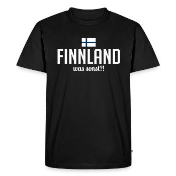 Finlande quoi d’autre dire vacances en Scandinavie - T-shirt Premium bio Homme - noir - Devant - Nico (187cm)
