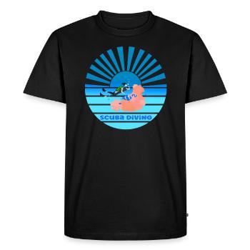 Scuba diving sunset - Men's Premium Organic T-Shirt - black - Front - Nico (187cm)