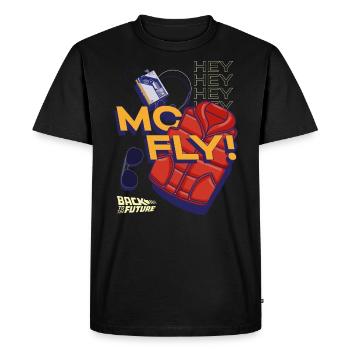 Back To The Future Starter Kit McFly! - Men's Premium Organic T-Shirt - black - Front - Nico (187cm)