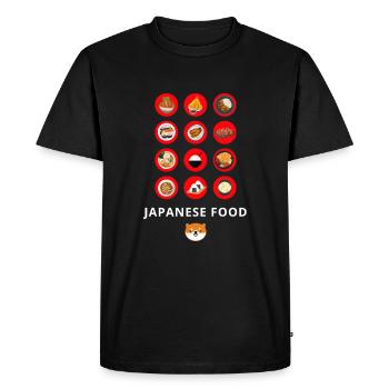 JAPANESE FOOD - Men's Premium Organic T-Shirt - black - Front - Nico (187cm)