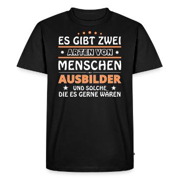 Instructor Gift - Two Types of...Design - Men's Premium Organic T-Shirt - black - Front - Nico (187cm)