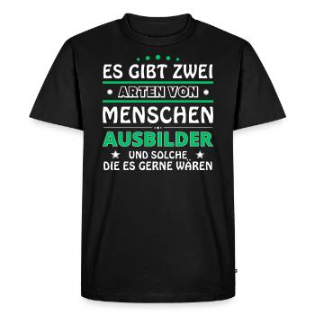 Instructor Gift - Two Types of... Design - Men's Premium Organic T-Shirt - black - Front - Nico (187cm)