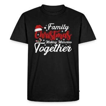Family Christmas making memories together - Männer Premium Bio T-Shirt - Schwarz - Vorne - Nico (187cm)