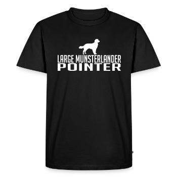 Large Munsterlander Pointer Dog breed Wilsigns - Men's Premium Organic T-Shirt - black - Front - Nico (187cm)