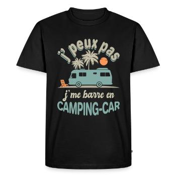camping car je me barre en camping car humour - T-shirt Premium bio Homme - noir - Devant - Nico (187cm)