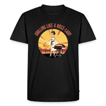Foodie cuisine à l’extérieur BBQ grill maman - T-shirt Premium bio Homme - noir - Devant - Nico (187cm)
