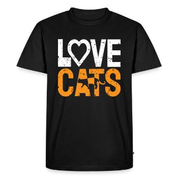 J’adore Cats ich liebe Katzen - T-shirt Premium bio Homme - noir - Devant - Nico (187cm)