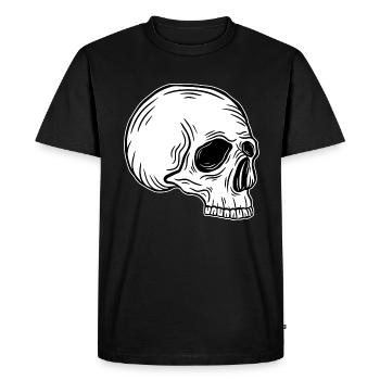 Skull Skeleton Skull Horror Cadeau d’Halloween - T-shirt Premium bio Homme - noir - Devant - Nico (187cm)