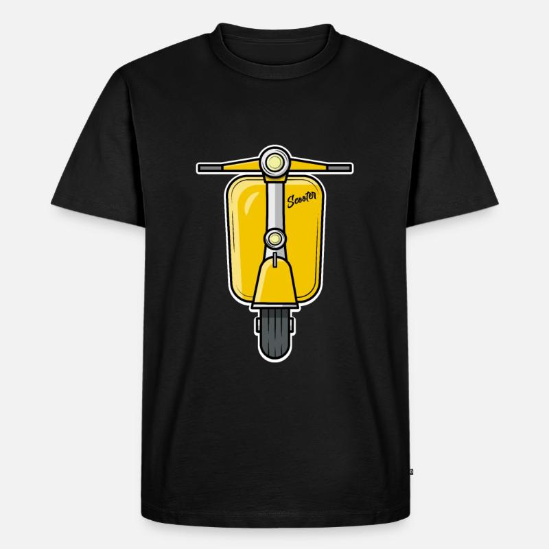 Scooter Motorroller Roller gelb - Männer Premium Bio T-Shirt - Schwarz