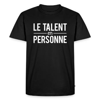Le Talent En Personne Homme Humour - T-shirt Premium bio Homme - noir - Devant - Nico (187cm)