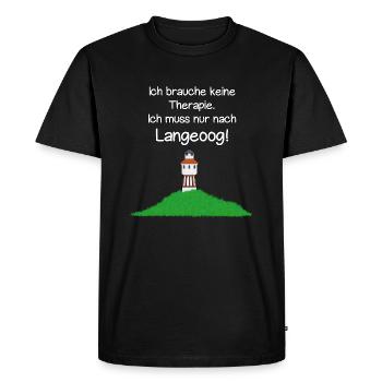 I just have to go to Langeoog! - Men's Premium Organic T-Shirt - black - Front - Nico (187cm)