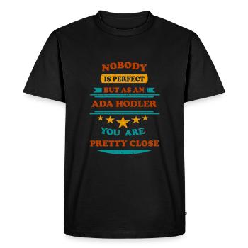 Personne n’est parfait rétro ADA Cardano Hodler - T-shirt Premium bio Homme - noir - Devant - Nico (187cm)