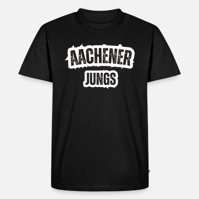 Aachener Jungs - Männer Premium Bio T-Shirt - Schwarz