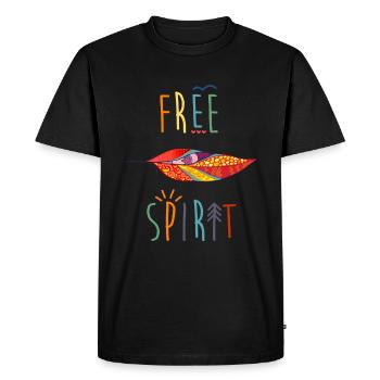 AD Free Spirit - Men's Premium Organic T-Shirt - black - Front - Nico (187cm)