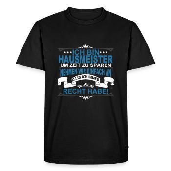 gardien - T-shirt Premium bio Homme - noir - Devant - Nico (187cm)