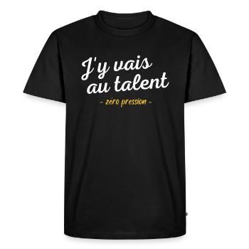 Humour sarcasme homme sarcastique parfait talent - T-shirt Premium bio Homme - noir - Devant - Nico (187cm)