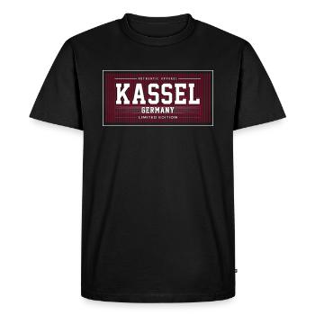 Kassel - T-shirt Premium bio Homme - noir - Devant - Nico (187cm)