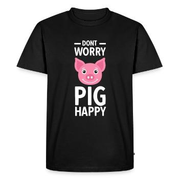 Farm Pigs Farmer Piglet Animal Humor - Men's Premium Organic T-Shirt - black - Front - Nico (187cm)