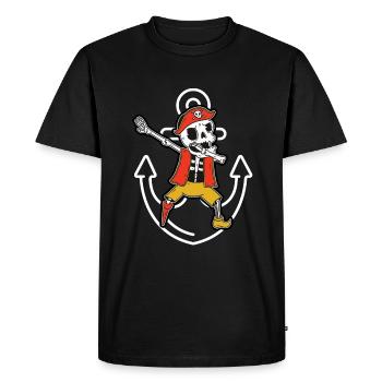 Children Schoolchild Back to school Pirate Captain - Men's Premium Organic T-Shirt - black - Front - Nico (187cm)