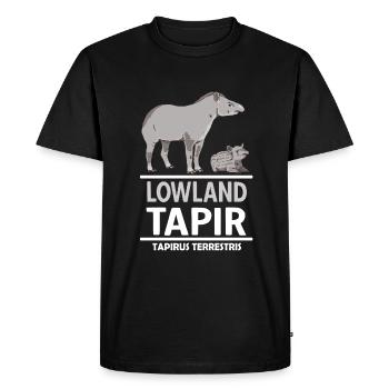 Lowland Tapire Tiermotiv Tapir Familie - Männer Premium Bio T-Shirt - Schwarz - Vorne - Nico (187cm)