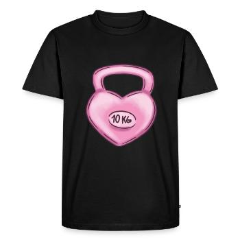 Haltérophilie Musculation Sport Fitness Trainer - T-shirt Premium bio Homme - noir - Devant - Nico (187cm)