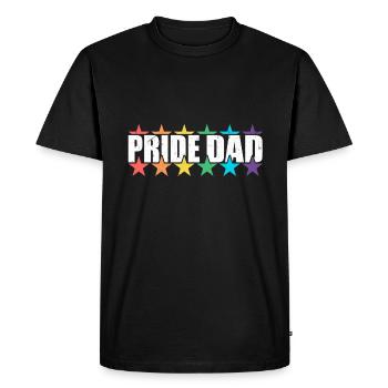 Pride Dad - Communauté du Mois de la Gay Pride LGBT - T-shirt Premium bio Homme - noir - Devant - Nico (187cm)