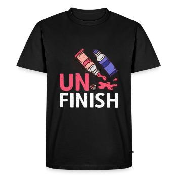 Unfinish Peinture Couleurs Dessin Peinture Art - T-shirt Premium bio Homme - noir - Devant - Nico (187cm)