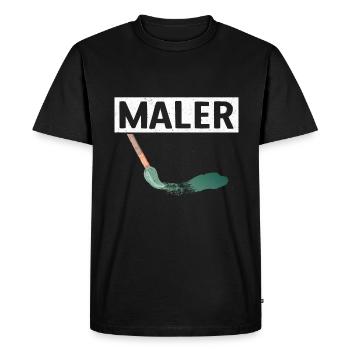 Peintre Peinture Couleurs Dessin Peinture Maître Peintre - T-shirt Premium bio Homme - noir - Devant - Nico (187cm)