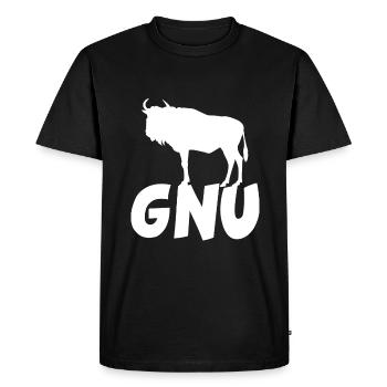 Wildebeest Antelope Africa Animal Lovers - Men's Premium Organic T-Shirt - black - Front - Nico (187cm)