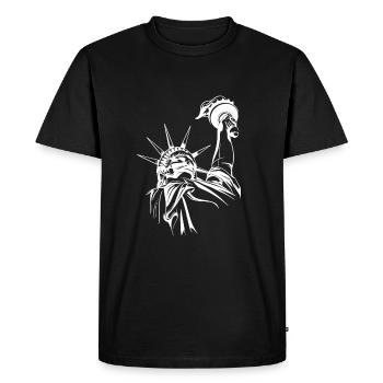 NYC New York City Statue of Liberty Freedom USA - Men's Premium Organic T-Shirt - black - Front - Nico (187cm)