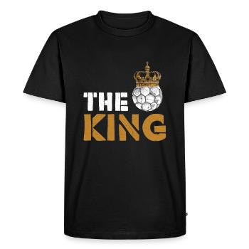 Football King Footballeur professionnel Mondial Sport Krone - T-shirt Premium bio Homme - noir - Devant - Nico (187cm)