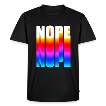 Nope NOPE nope - Men's Premium Organic T-Shirt - black - Front - Nico (187cm)