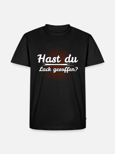 Lack gesoffen - Männer Premium Bio T-Shirt - Schwarz
