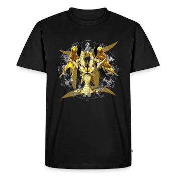 Armure divine du zodiaque des Gémeaux - T-shirt Premium bio Homme - noir - Devant - Nico (187cm)
