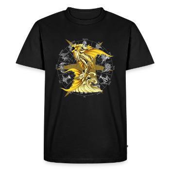 Armure divine du zodiaque des Poissons - T-shirt Premium bio Homme - noir - Devant - Nico (187cm)