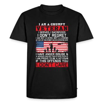Soldier Bundeswehr Army Veteran Professional Soldier - Men's Premium Organic T-Shirt - black - Front - Nico (187cm)