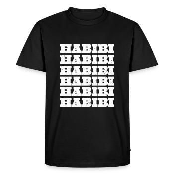 Habibi - T-shirt Premium bio Homme - noir - Devant - Nico (187cm)