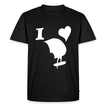 Real Wingfoil Love - Men's Premium Organic T-Shirt - black - Front - Nico (187cm)