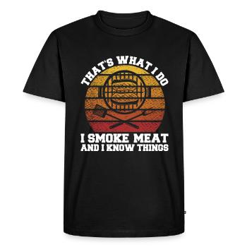 Grilling Grill Master Barbecue Father's Day - Men's Premium Organic T-Shirt - black - Front - Nico (187cm)