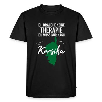 Korsika Spruch Frankreich Insel Urlaub Geschenk - Männer Premium Bio T-Shirt - Schwarz - Vorne - Nico (187cm)